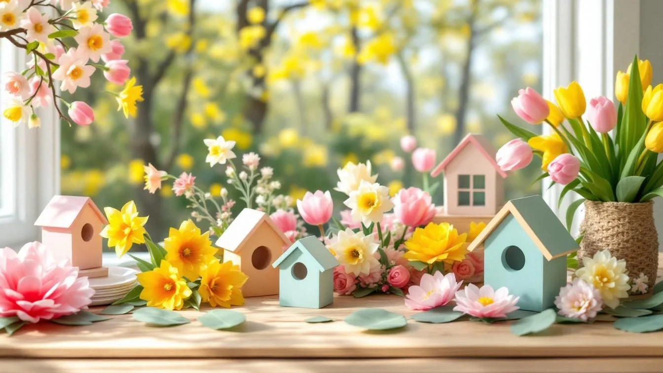 Ich bastelte 30 Minuten lang, meine Frühlingsdeko war komplett neu