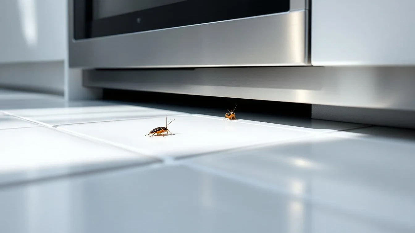 Ich entdeckte Schaben hinter Mikrowelle und Backofen, das hat wirklich geholfen