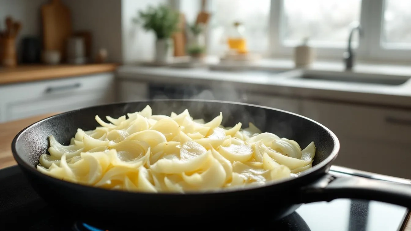 Ich habe diesen Fehler beim Zwiebelbraten gemacht, sie wurden nie goldbraun