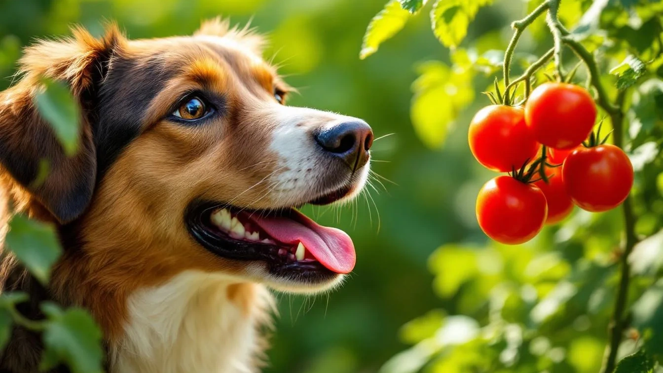 Ich ließ meinen Hund Tomaten probieren, was reif ist ok, grün kann gefährlich sein