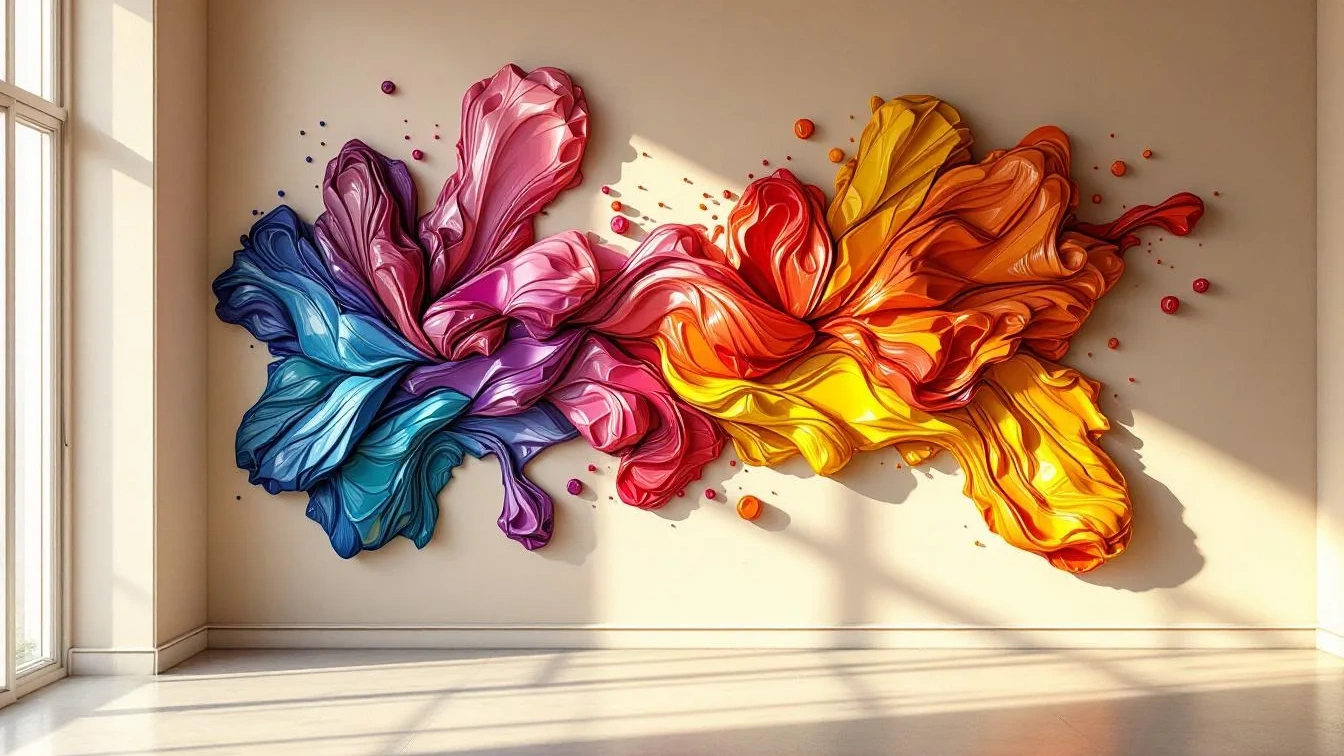 Ich upcycelte alte Wachsmalstifte und verwandelte sie in moderne Wanddeko