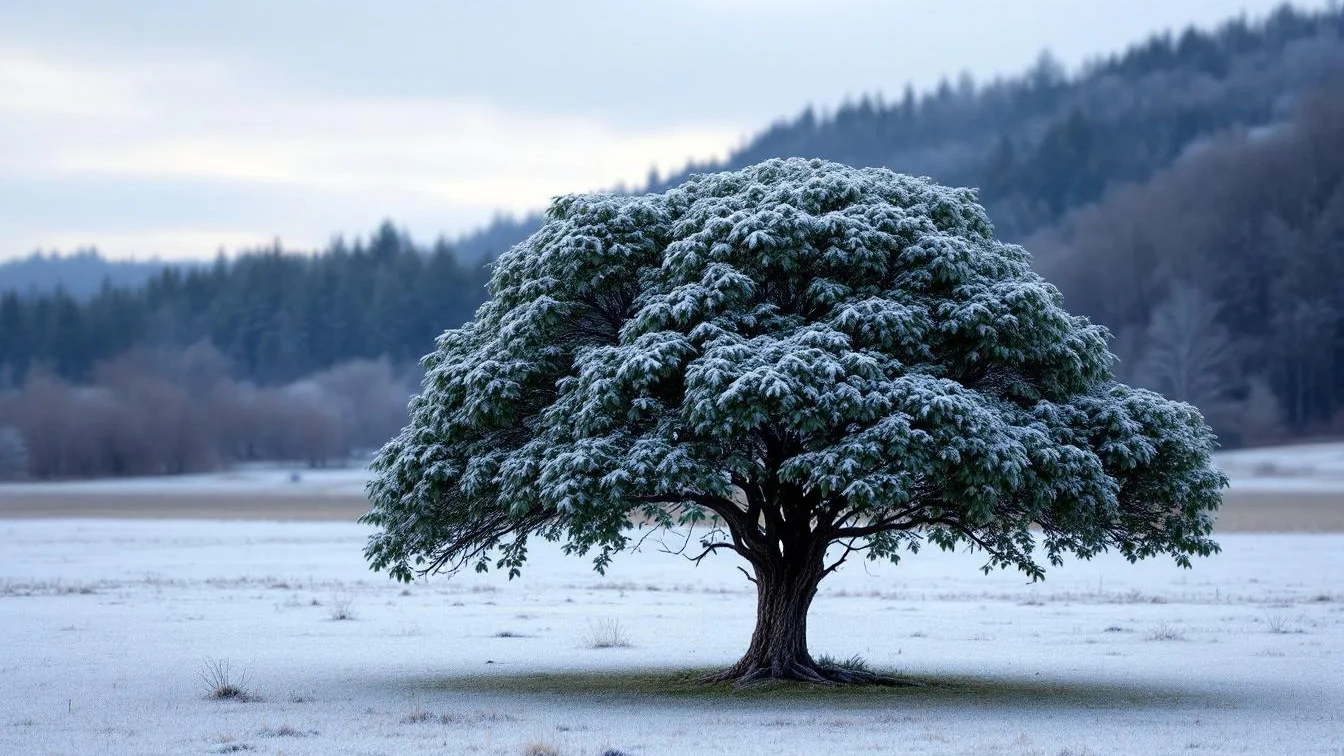 Keine gewöhnliche Buche, dieser Schirmbaum trotzt den Naturgesetzen